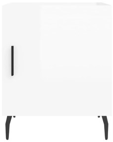Mesa de cabeceira 40x40x50cm derivados madeira branco brilhante