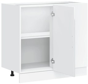 Armário de cozinha baixo Kalmar branco alto brilho