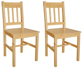 vidaXL Cadeiras de jantar 2 pcs madeira de pinho
