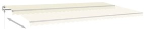 Toldo automático com LED e sensor de vento 600x300 cm cor creme
