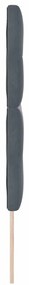 Cabeceira LED vidaXL Cinza Escuro 80 cm Veludo
