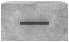 Mesas de cabeceira parede 2 pcs 35x35x20 cm cinza cimento