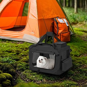 Transportadora para animais de estimação 60 x 42 x 42 cm Preta