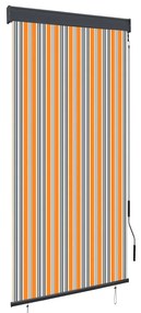 Estore de rolo para exterior 100x250 cm amarelo e azul