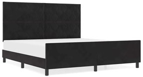 Estrutura de Cama vidaXL Preta 180x200 cm Veludo