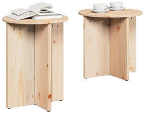 Mesa de centro 2 pcs Natural 41,5 x 41,5 x 41 cm