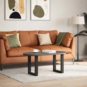 Pés para mesa de centro em formato de U, 2 peças, preto, 28x(42-43) cm
