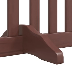 Portão p/ cães c/ porta dobrável 4 painéis 320cm álamo castanho