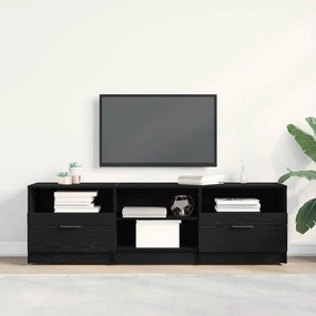 vidaXL Estante para TV Carvalho Preto 150x33,5x45 cm Madeira Revestida
