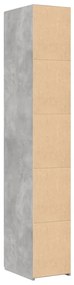 Armário alto 30x42,5x185 cm derivados de madeira cinza cimento