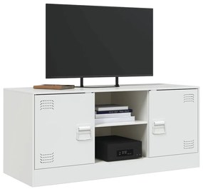 Móvel de TV 99x39x44 cm aço branco