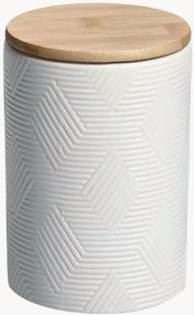 Pote em cerâmica com tampa em bambu Silva