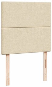 Cama otomana com colchão 90x200 cm tecido creme