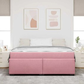 Estrutura da Cama Outros Rosa 180 x 200 cm Veludo