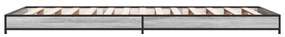 Estrutura de cama derivados de madeira e metal cinzento sonoma