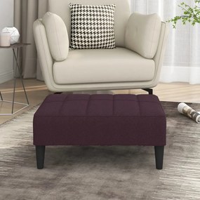 vidaXL Apoio de pés 78x56x32 cm tecido roxo