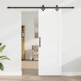 Porta Deslizante vidaXL com Conjunto de Ferragens "ORKDAL" de Madeira