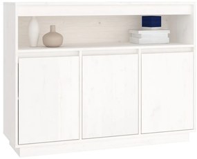 Aparador 104,5x34x80 cm madeira de pinho maciça branco