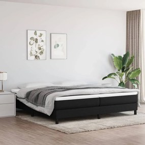 Estrutura de cama com molas 200x200 cm tecido preto