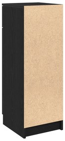 Armário de Casa de Banho Carvalho Preto 32x34x90 cm Madeira de Engenha