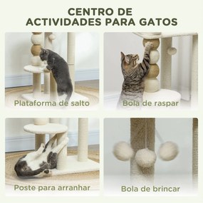 PawHut Arranhador para Gatos Altura 76 cm Arranhador para Gatos com Es