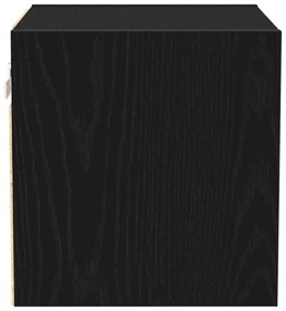 Armário para TV LED vidaXL Preto Carvalho 30x28,5x30 cm Madeira engenh