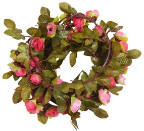 Grinaldas de flores de Natal 6 pcs 215 cm rosa