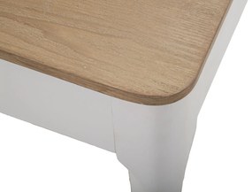 MESA DE JANTAR MATERA 180X90X80 CM BRANCO E CASTANHO