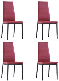 Conjunto de jantar 5 pcs vermelho tinto