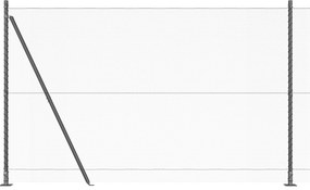Cerca Hexagonal vidaXL Cinza 1,6x10 m Aço