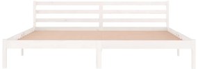 Estrutura de cama 200x200 cm pinho maciço branco