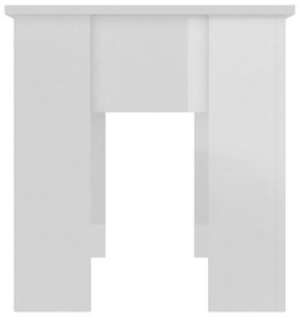 Mesa centro 101x49x52 cm madeira processada branco brilhante