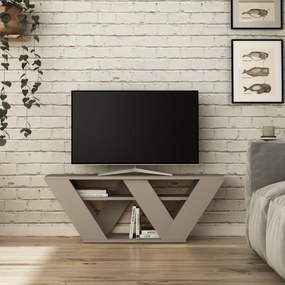 Móvel de TV "Luna" – Moka Claro – 120 x 40 x 33,5 cm – Design Moderno