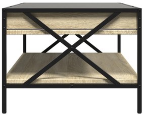 Mesa de centro luzes LED Infinity 90x50x38 cm carvalho sonoma