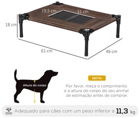 PawHut Cama para Animais de Estimação Cama Elevada para Cães Gatos Por