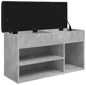 Banco sapateira 82x32x45,5cm derivados madeira cinzento cimento