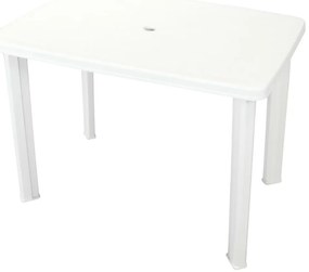 Mesa de jardim 101x68x72 cm plástico branco