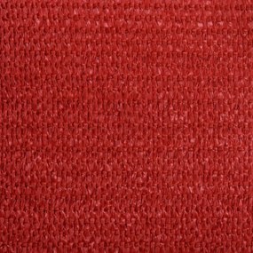 Para-sol estilo vela 160 g/m² 3x4,5 m PEAD vermelho