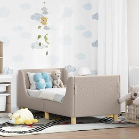 vidaXL Estrutura de Cama para Criança com Cabeceira Cinzento-claro