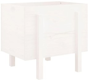 Vaso/floreira de jardim 62x50x57 cm pinho maciço branco