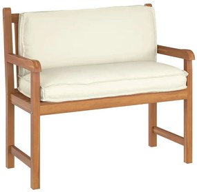 vidaXL Almofada de palete para encosto Creme 120 x 40 x 12 cm