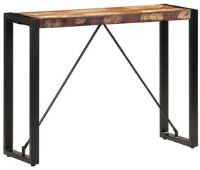 Mesa consola 110x35x76 cm madeira recuperada maciça