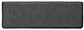 Tapetes escada adesivos aspeto sisal 30pcs 65x21x4 cm antracite
