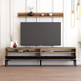 Unidade TV Istanbul – Nogueira e Preto – 180 cm x 47 cm x 35 cm