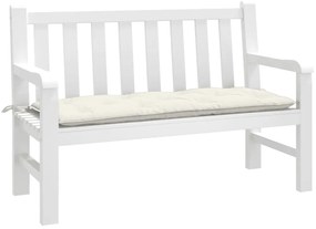 Almofadão banco jardim 120x50x7cm mesclado creme