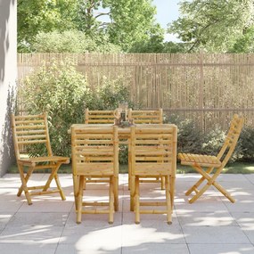 vidaXL Cadeiras de jardim dobráveis 6 pcs 43x54x88 cm bambu