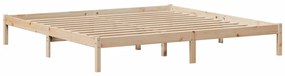 Cama com estante sem colchão 200x200 cm pinho maciço