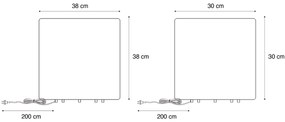 Conjunto de 2 candeeiros de pé de exterior brancos 30 e 38 cm quadrados IP44 - Nura Moderno