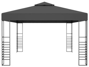 Gazebo com cordões de luzes LED 3x4 m antracite