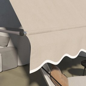 Toldo Manual Retrátil com Manivela 350x120x210-300 cm Toldo para Varan